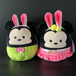 NEW Squishmallows Disney Easter Mickey & Minnie Mouse Plush Set Bunny Spring